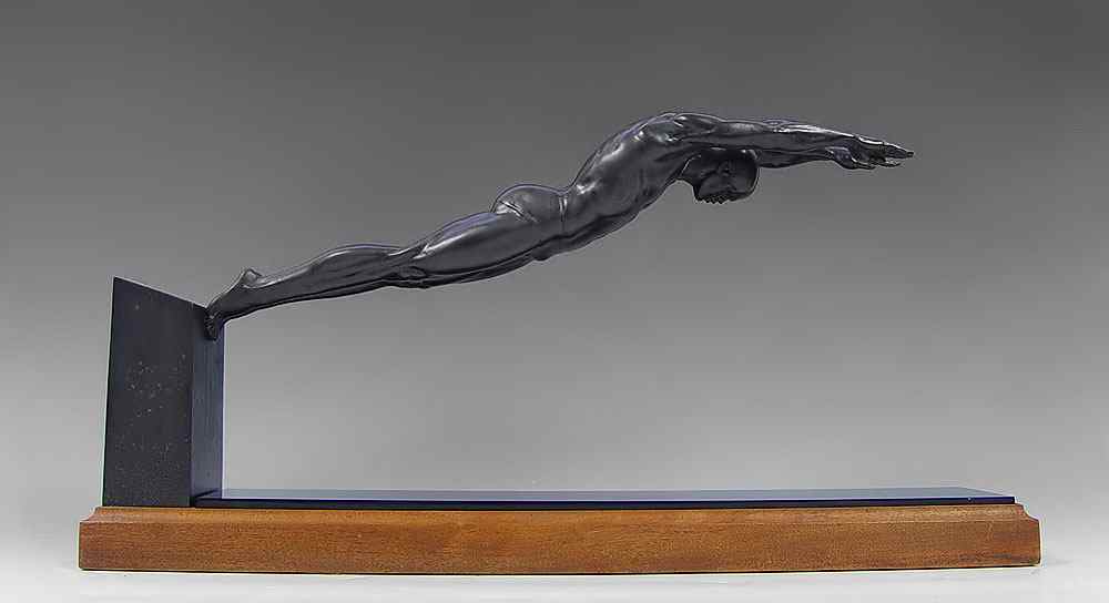 Appraisal: SCHOMBERG Auldwin Thomas American - ''Start'' Diver Bronze '' h