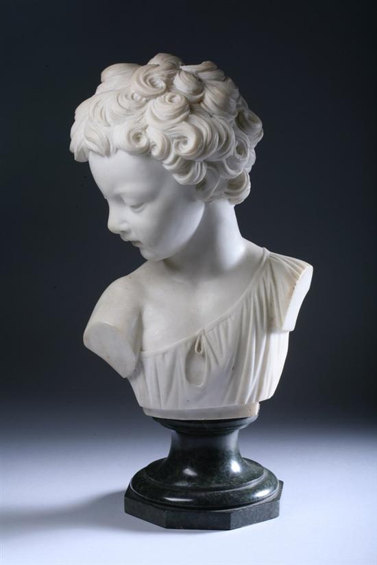 Appraisal: FERDINANDO VICHI Italian - Amore Carved white marble on a