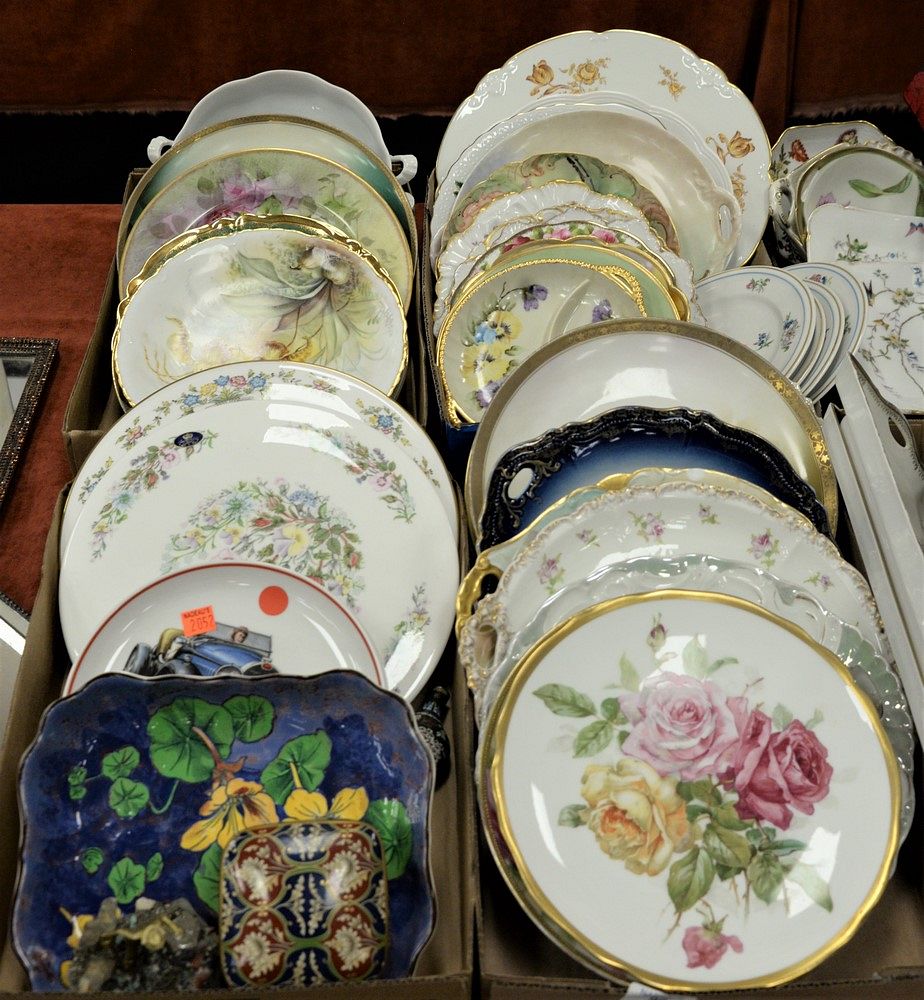 Appraisal: Four Tray Lots of Porcelain Plates to include Nippon Aynsley