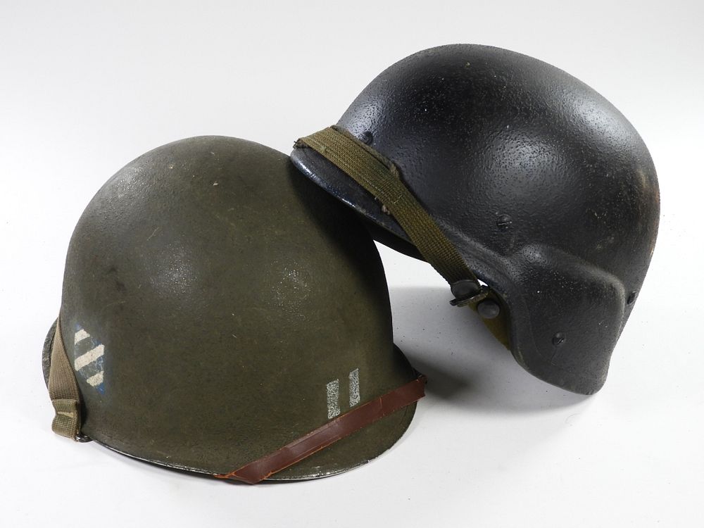 Appraisal: Two U S Helmets United States C - A front