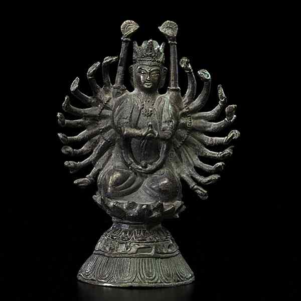 Appraisal: Chinese Bronze Maitreya Chinese th century A bronze image of