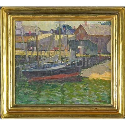 Appraisal: Henry Ryan MacGinnis American - Provincetown Oil on Masonite Newcomb-Macklin