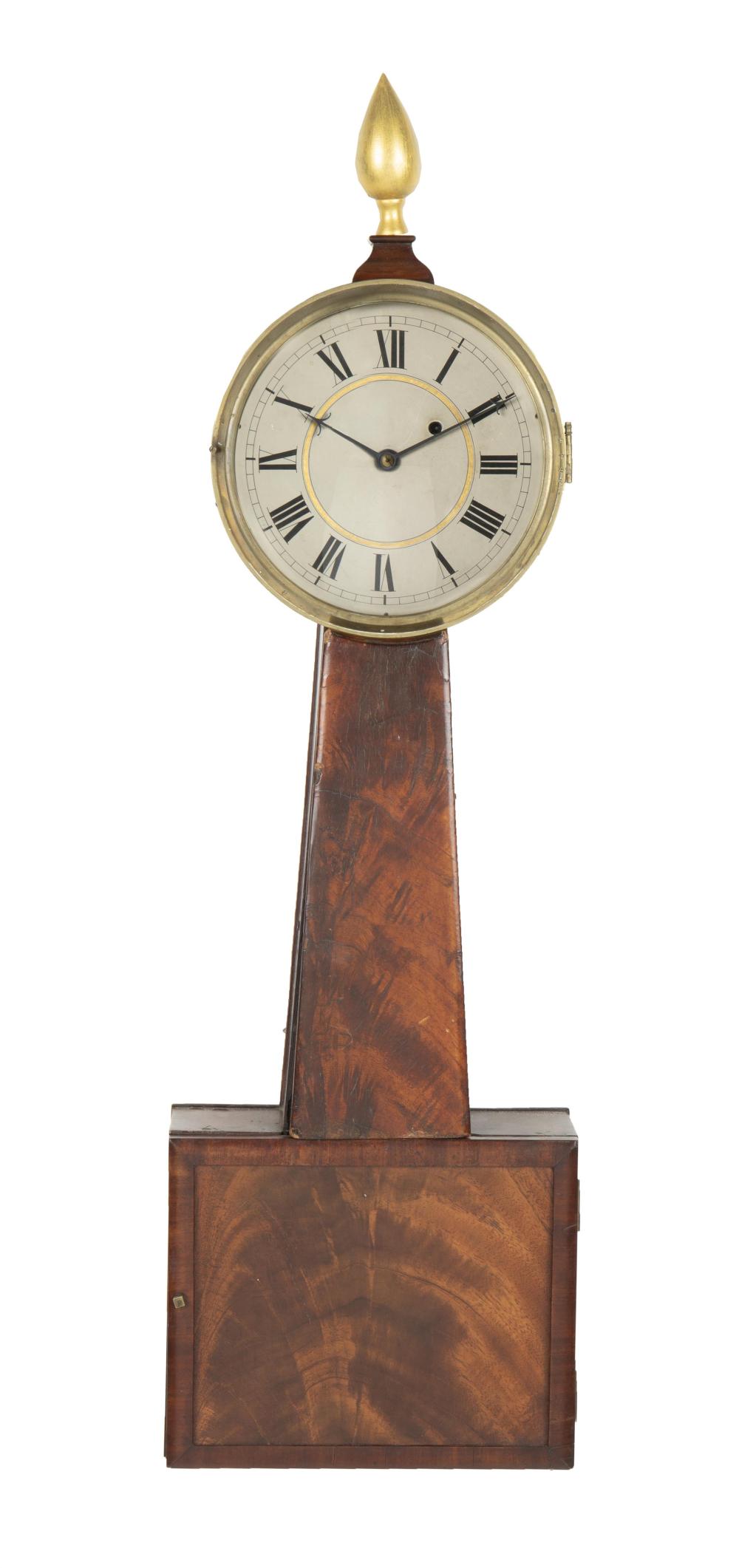 Appraisal: An American banjo clock Second-quarter th Century White painted metal