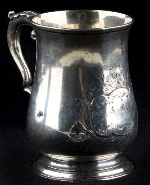 Appraisal: th c English Sterling Mug with SC Association face has