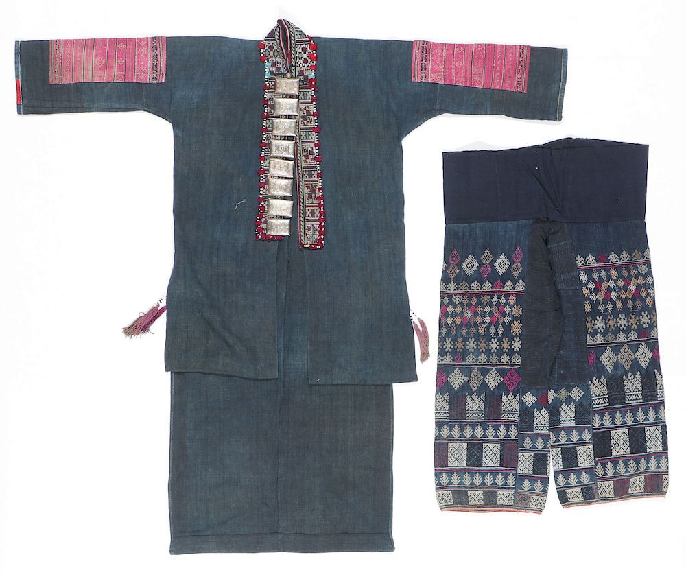 Appraisal: Old Yao Tunic and Embroidered Pants China Vietnam Yao tunic