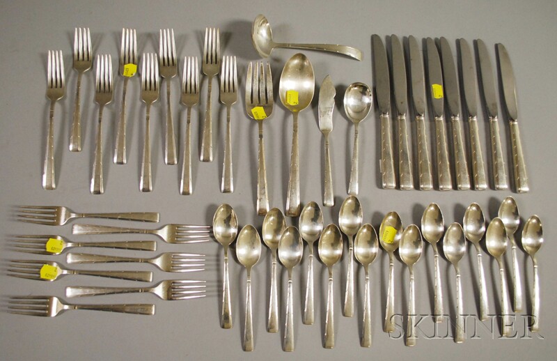 Appraisal: Easterling Horizon Pattern Sterling Partial Flatware Service for Eight comprised