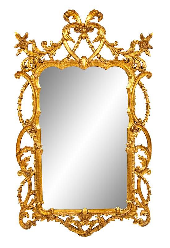 Appraisal: An Italian Giltwood Mirror Height x width inches An Italian