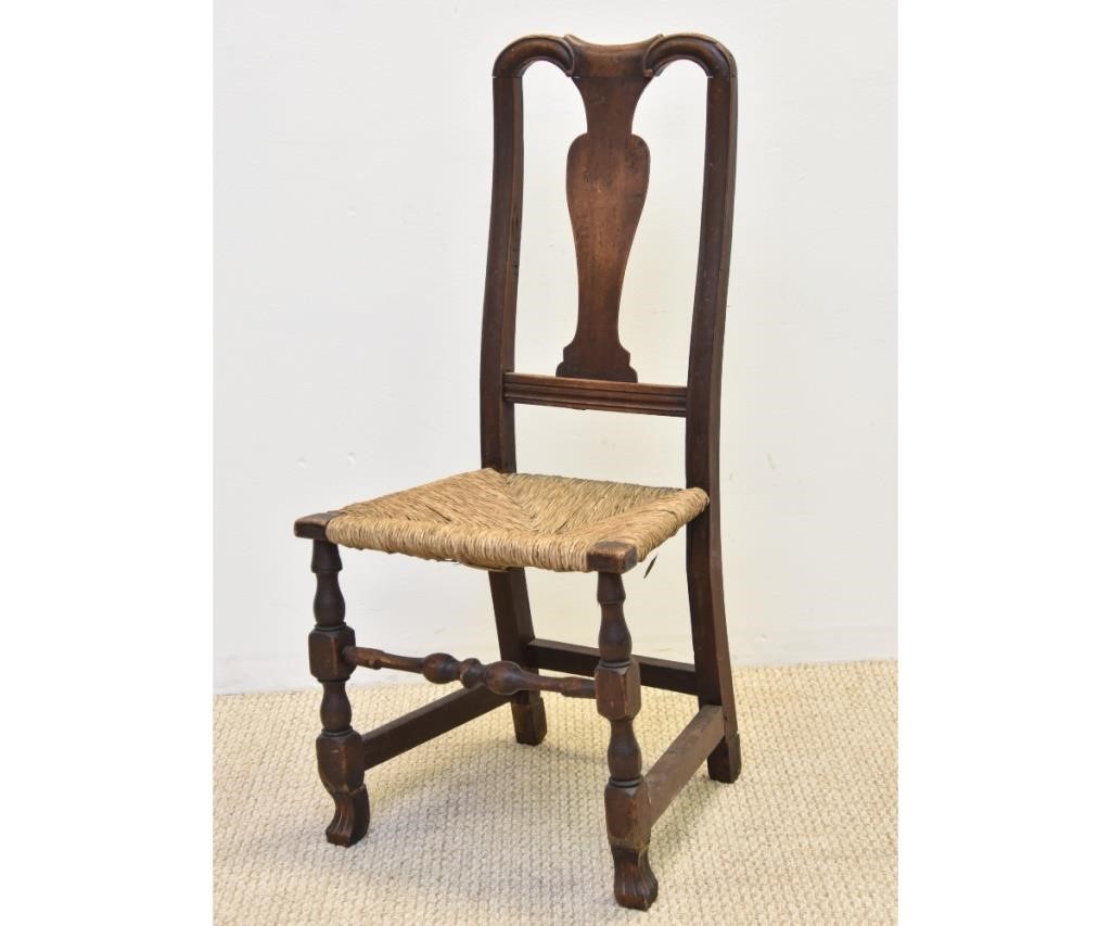 Appraisal: New England maple side chair th c h x w