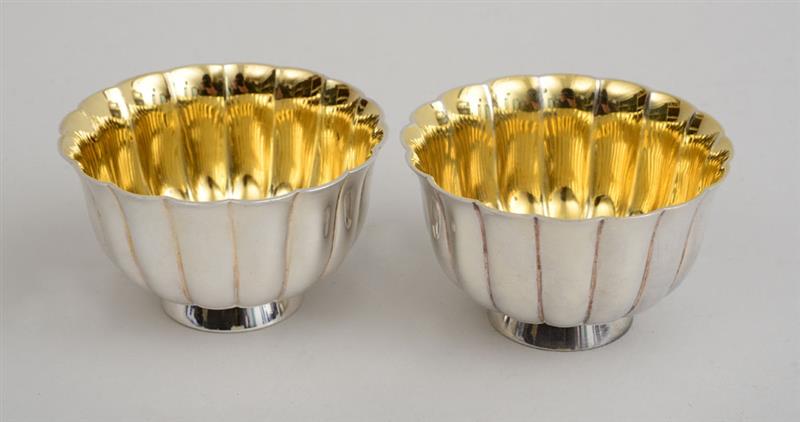 Appraisal: PAIR OF BULGARI STERLING SILVER FOOTED CUPS In the Chien