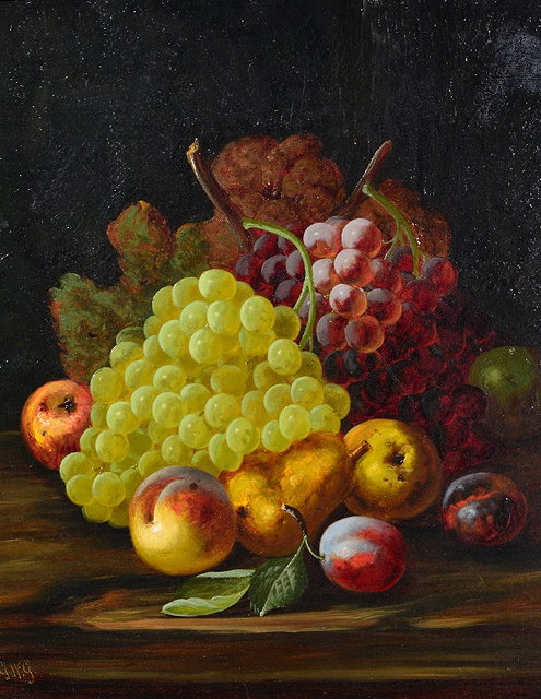 Appraisal: George William Goodall th th Century Still life of grapes