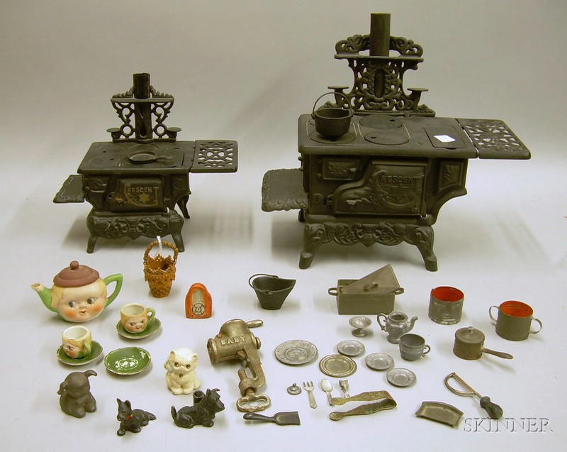 Appraisal: Group of Toy Kitchen Items th century two Crescent cast