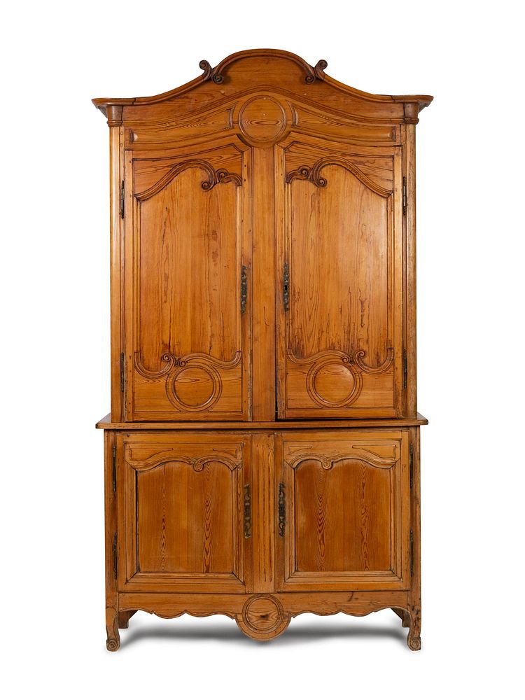 Appraisal: A Louis XV Provincial Style Carved Fruitwood Buffet a Deux