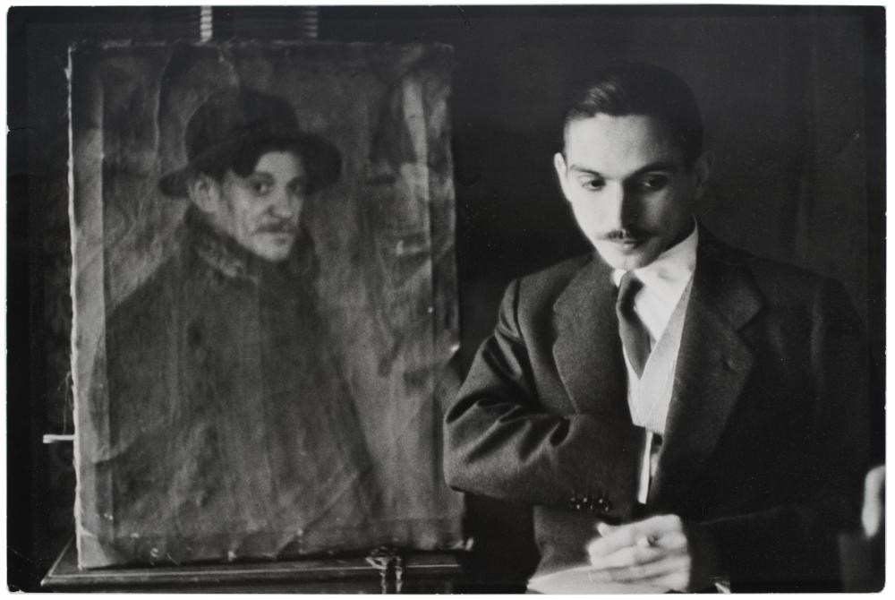 Appraisal: INGE MORATH B PORTRAIT OF PICASSO'S NEPHEW STANDING BY PICASSO