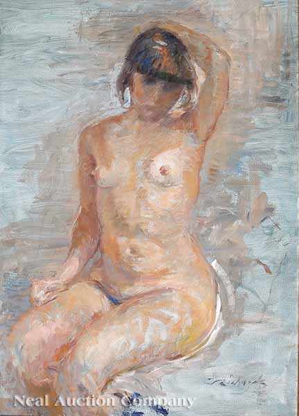 Appraisal: Charles Whitfield Richards American New Orleans - Seated Nude oil