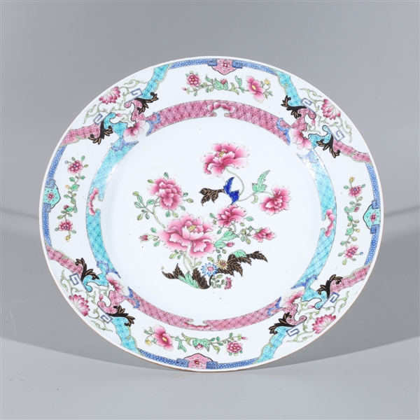 Appraisal: Chinese famille rose enameled porcelain charger with flowers to body