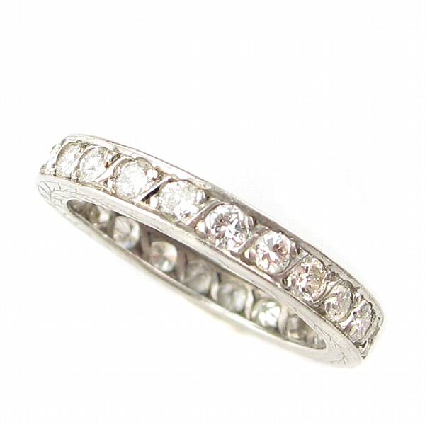 Appraisal: A diamond and platinum eternity band estimated weight of approximately