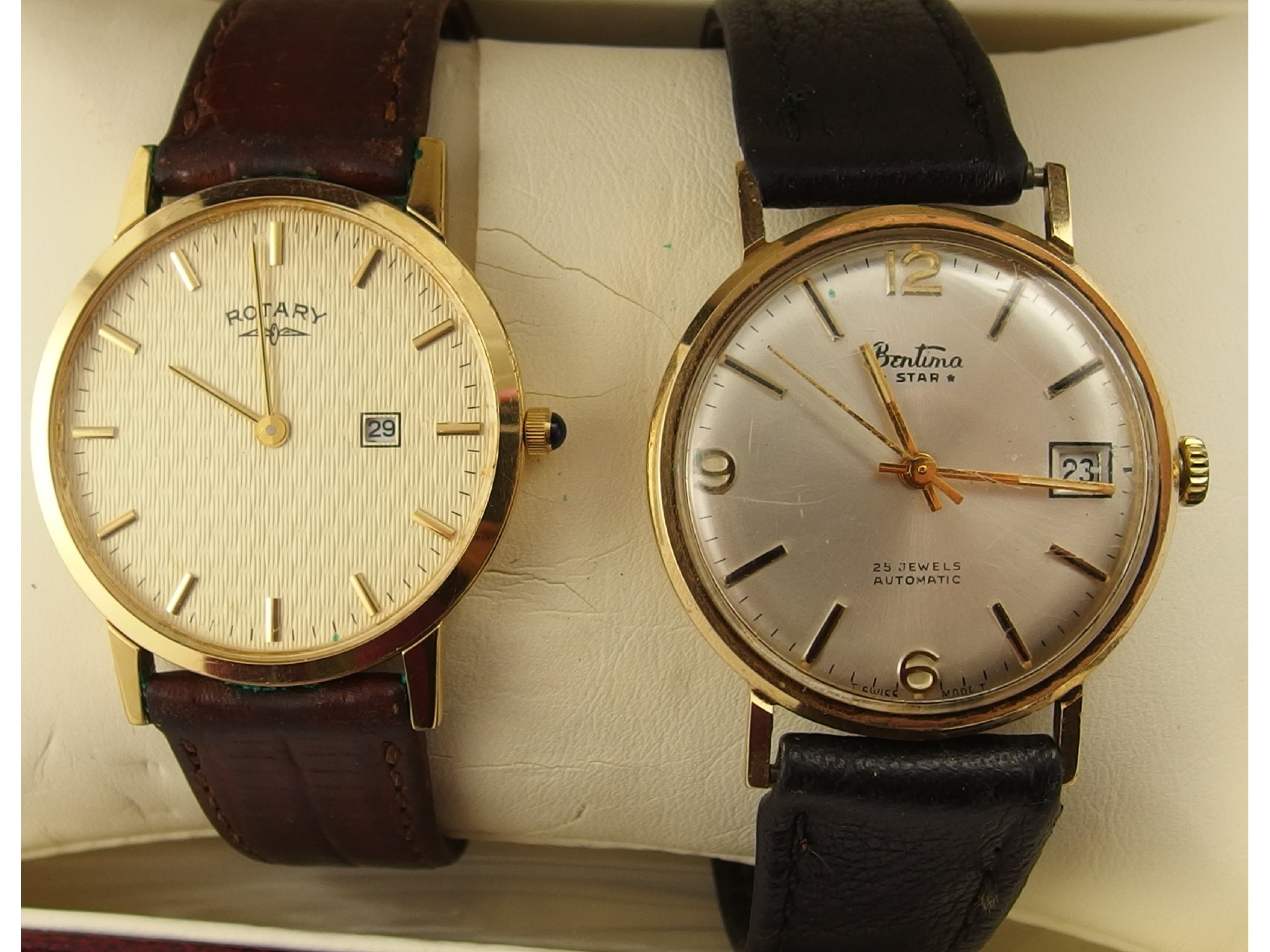 Appraisal: A ct cased gents Bentina watch with a gold plated