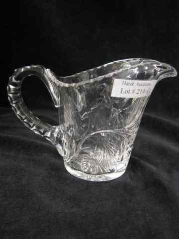 Appraisal: Cut Glass Creamer Signed P B intaglio cut '' excellent