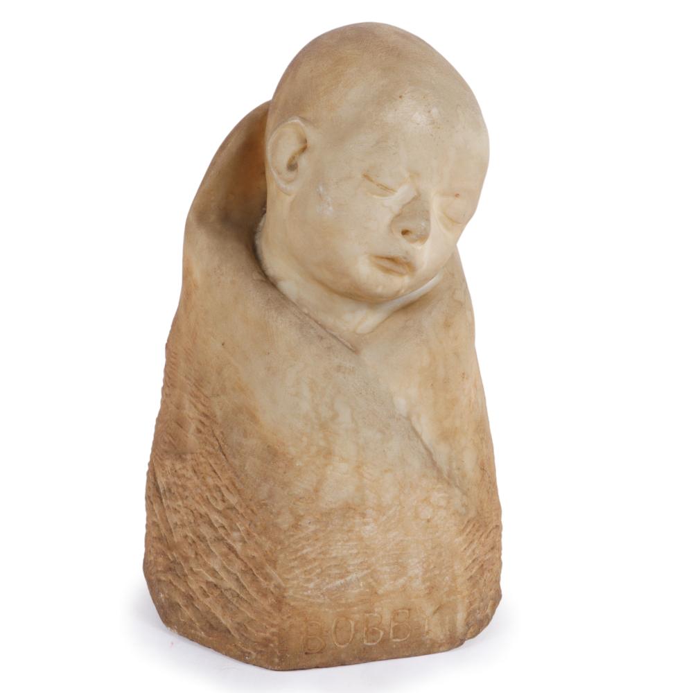 Appraisal: Frederic Victor Guinzburg New York - Bobby Infant Bust marble