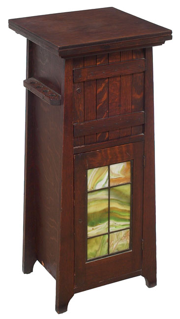 Appraisal: Lakeside Craftshop cellarette slatted door over a cabinet door with