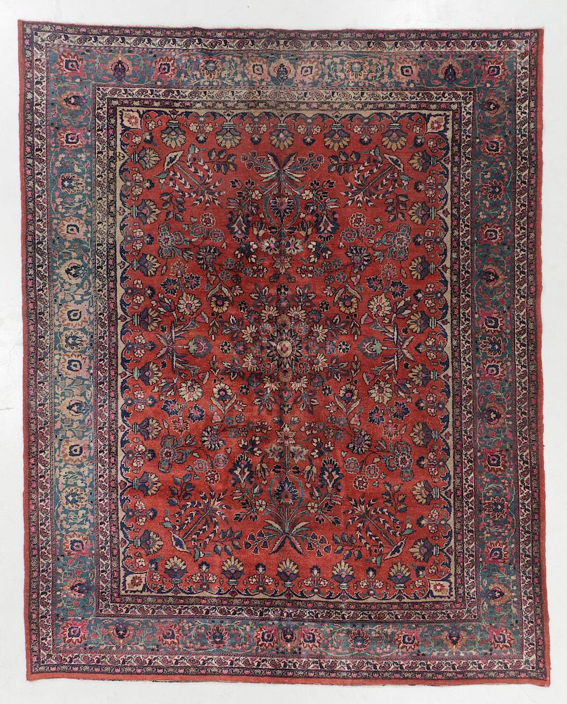 Appraisal: Semi-Antique Meshed Rug Persia ' '' x ' '' Semi-Antique