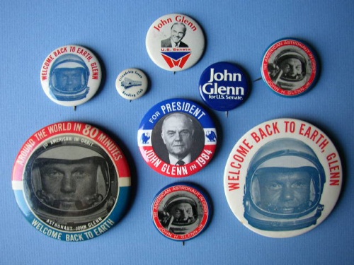 Appraisal: Glenn Buttons A group of nine lapel buttons related to