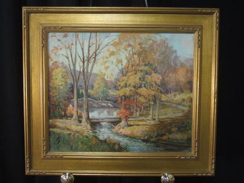 Appraisal: JAMES KING BONNAR AMERICAN - VERMONT WOODS IN THE FALL