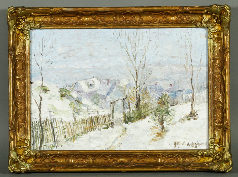 Appraisal: - Winter Landscape O C Signed Guy Wiggins winter landscape