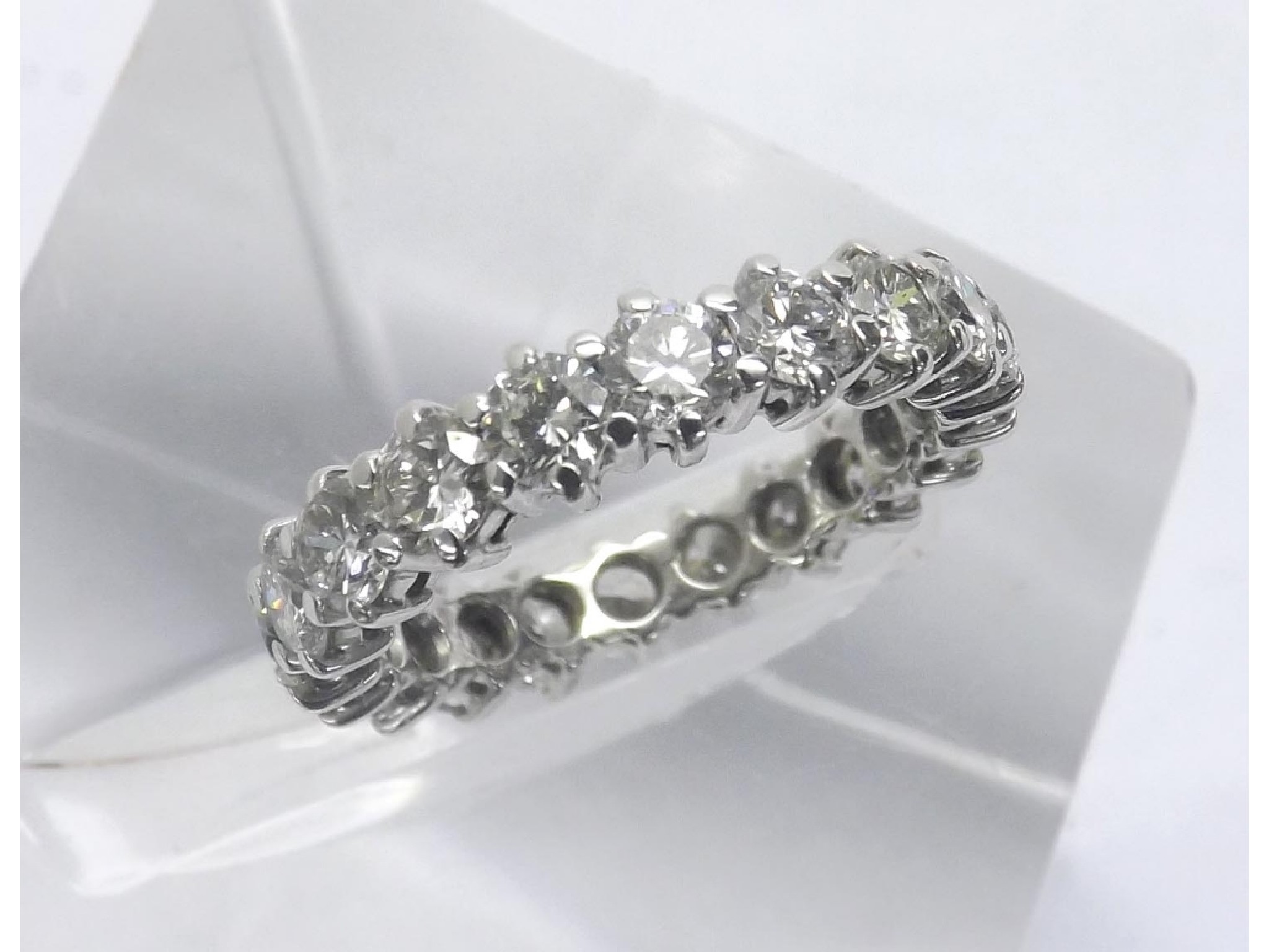 Appraisal: - -a Good brilliant-cut diamond white gold full eternity ring