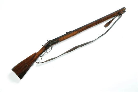 Appraisal: PERCUSSION JAEGER RIFLE WITH SLING Germany th century flintlock converted