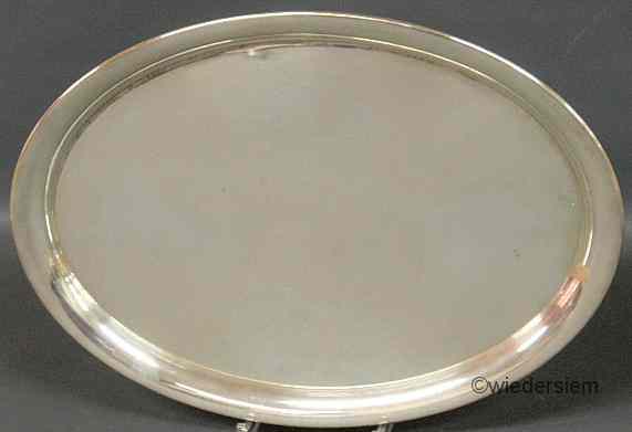 Appraisal: Oval silver tray marked '' ''x '' troy oz