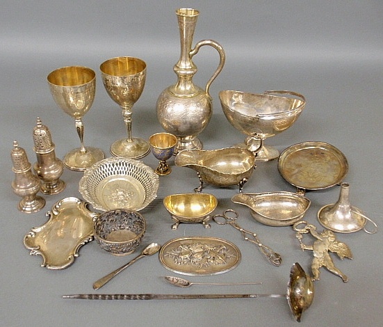 Appraisal: - Group of th th th c sterling Continental etc