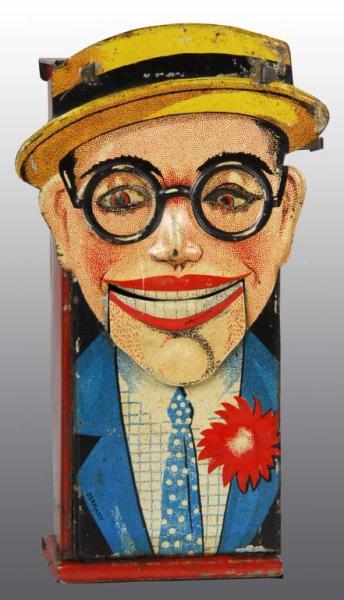 Appraisal: Tin Harold Lloyd Vending Bank Description German Manufactured by Saalheimer