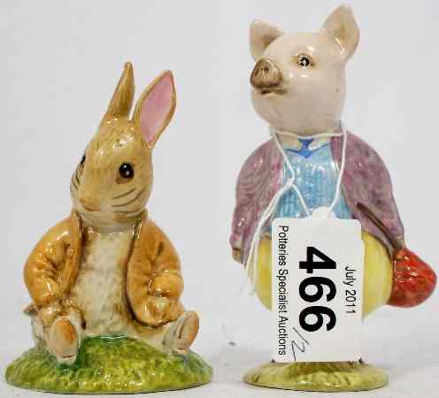 Appraisal: Beswick Beatrix Potter Figures Piggling Bland and Benjamin Bunny Sat