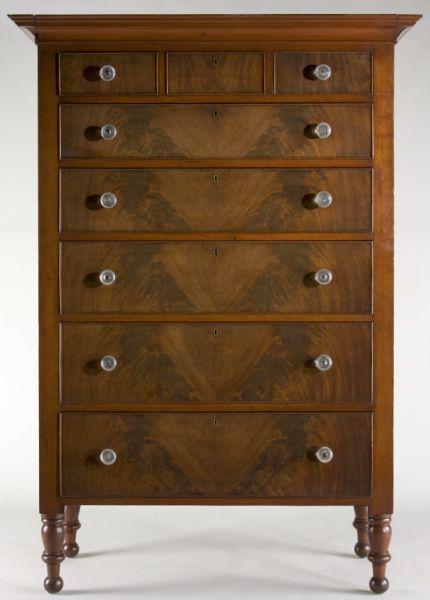 Appraisal: Southern Sheraton Tall Chest ca probably Virginia cherry supports drawers