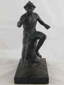 Appraisal: A bronze in the style of a classical figure ht