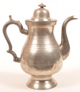 Appraisal: A Porter Pewter Coffee Pot A Porter Westbrooke ME circa