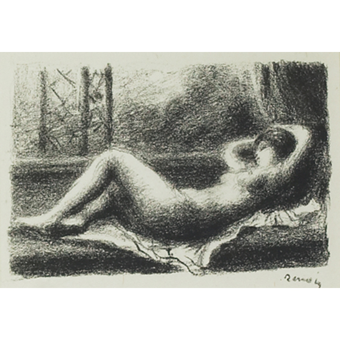 Appraisal: Pierre-Auguste Renoir French - ''Odalisque '' lithograph '' x ''