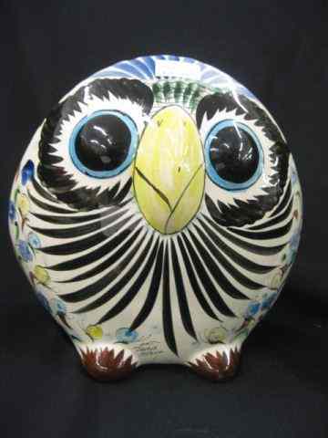 Appraisal: Tonala Mexican Art Pottery Owl Figurine handpainted '' excellent