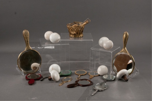 Appraisal: Includes Sixteen Pcs Hand Mirrors and small box of porcelain