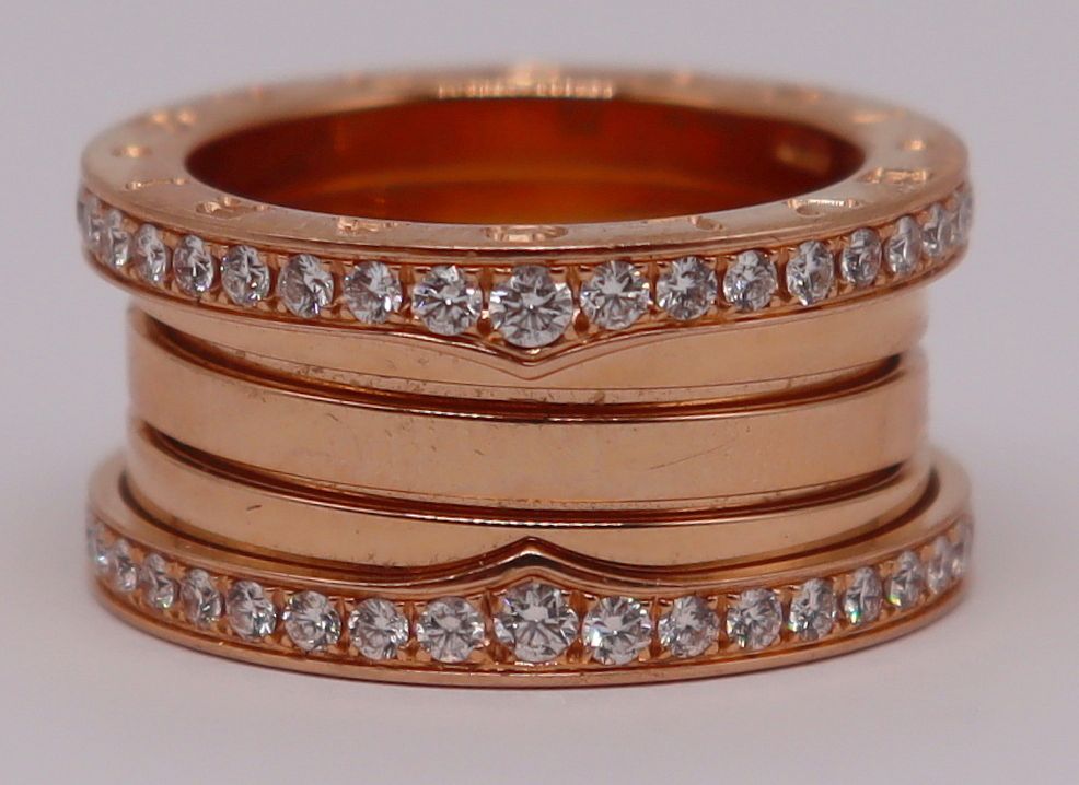 Appraisal: JEWELRY Bvlgari B Zero kt Rose Gold Diamond Bvlgari B