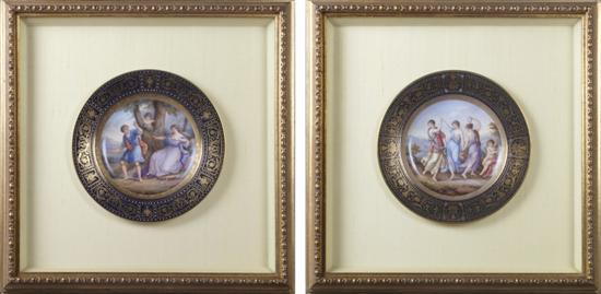 Appraisal: A Group of Two Royal Vienna Porcelain Plates Diameter inches