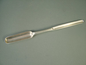 Appraisal: A George III silver marrow scoop London maker W T