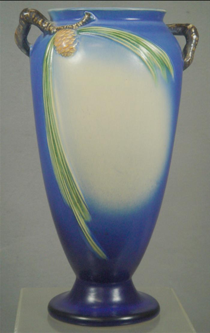 Appraisal: Roseville Blue Pine Cone vase - no damage Estimate -