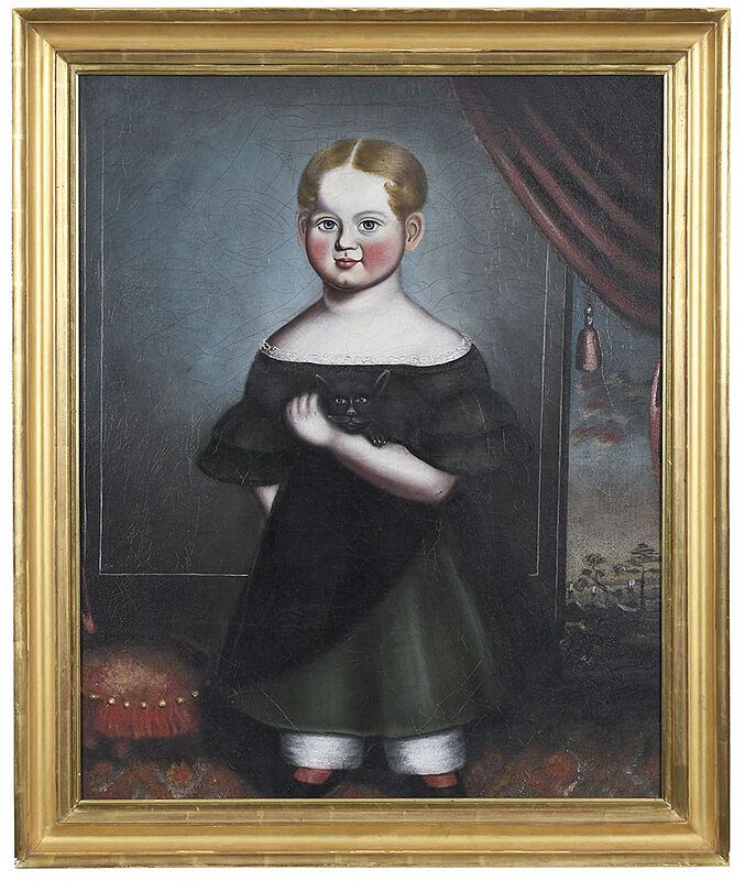 Appraisal: American School probably New York th century Girl with a