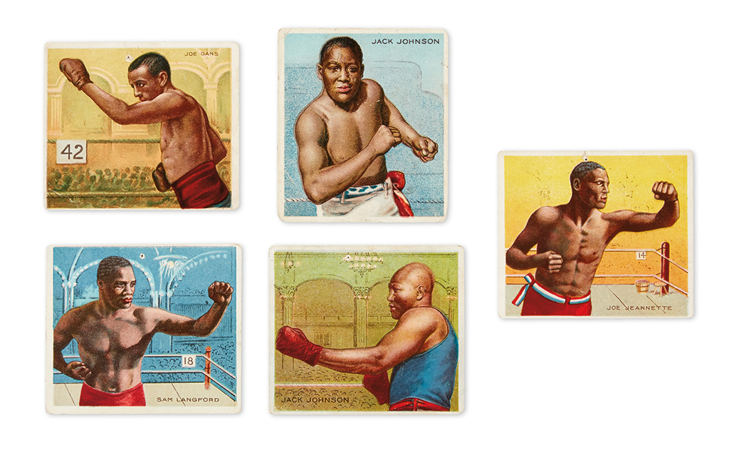 Appraisal: SPORT--BOXING Group of cards produced by the Hassan Cigarette Company