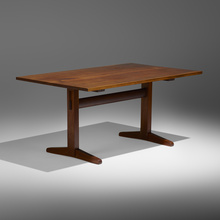 Appraisal: George Nakashima EARLY TRESTLE DINING TABLE Nakashima StudioUSA c American