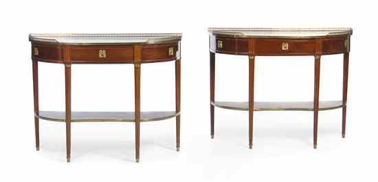 Appraisal: A Pair of Louis XVI Mahogany and Gilt Metal Mounted