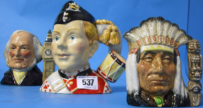 Appraisal: Royal Doulton Small Character Jugs North American Indian D John