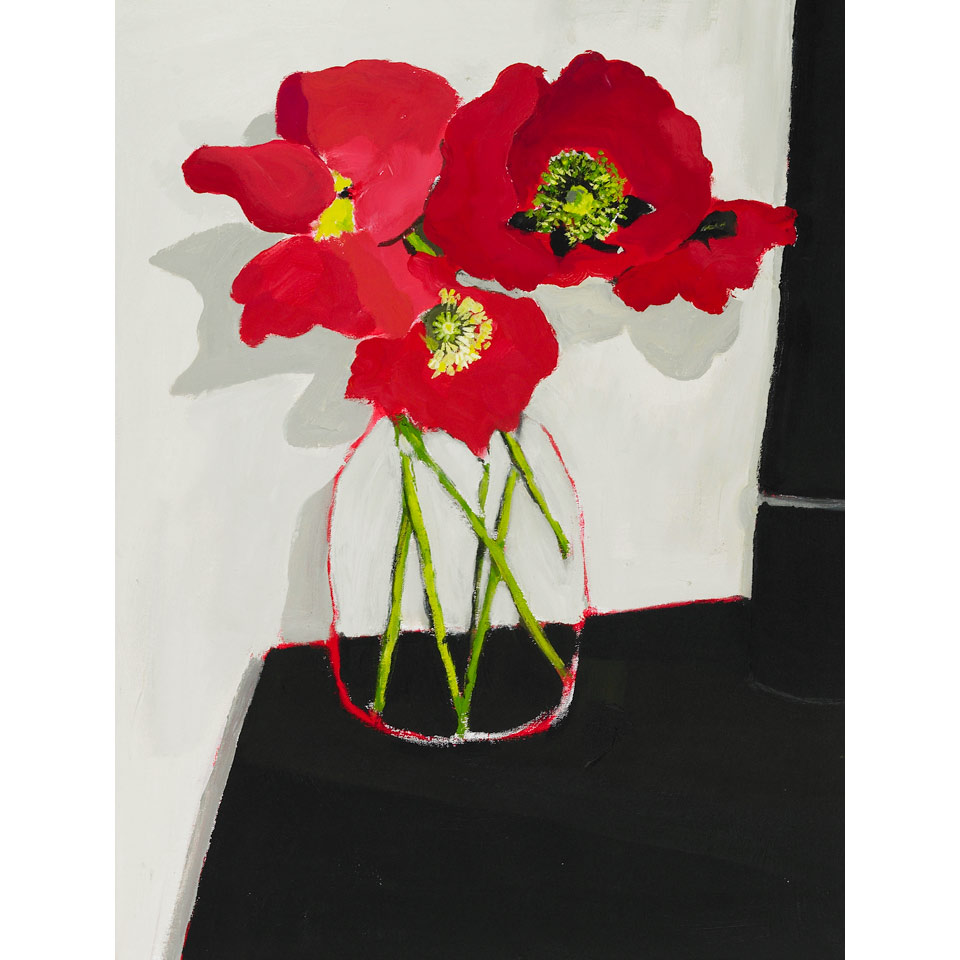 Appraisal: KAAREN SOBY POPPIES oil on canvas signed and dated on